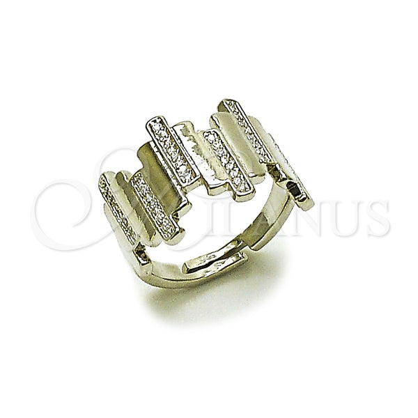 Anillo Multi Piedra 01.438.0016 Rodio Laminado, con Micro Pave Blanca, Pulido, Rodinado (Talla Unica)