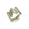 Anillo Multi Piedra 01.438.0016 Rodio Laminado, con Micro Pave Blanca, Pulido, Rodinado (Talla Unica)