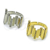 Anillo Multi Piedra 01.438.0016.1 Oro Laminado, con Micro Pave Blanca, Pulido, Tono Dorado (Talla Unica)