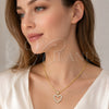 Dije Elegante 05.342.0242 Oro Laminado, Diseño de Corazón, con Zirconia Cubica Blanca, Pulido, Tono Dorado