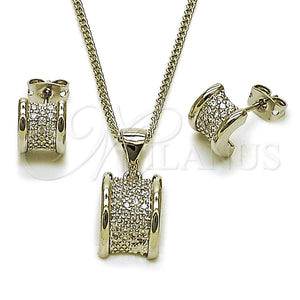 Juego de Arete y Dije de Adulto 10.342.0282.1 Rodio Laminado, con Micro Pave Blanca, Pulido, Rodinado