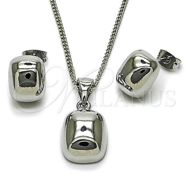 Juego de Arete y Dije de Adulto 10.342.0187.1 Rodio Laminado, Pulido, Rodinado