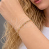Pulsera Elegante 04.213.0274.07 Oro Laminado, Diseño de Paperclip, Pulido, Tono Dorado (Grosor 02.7 MM, 8 Pulgadas de Largo)