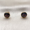 Arete Dormilona 02.342.0357.1 Oro Laminado, con Opal Jet, Pulido, Tono Dorado