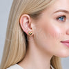 Arete Dormilona 02.342.0384 Oro Laminado, Diseño de Corazón, Pulido, Tono Dorado