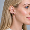 Arete Dormilona 02.342.0396 Oro Laminado, Diseño de Nudo, con Zirconia Cubica Multicolor, Pulido, Tono Dorado