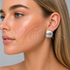 Arete Dormilona 02.465.0008 Oro Laminado, con Perla Marfil, Pulido, Tono Dorado