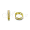 Argolla Huggie 02.379.0097.12 Oro Laminado, con Perla Marfil, Pulido, Tono Dorado