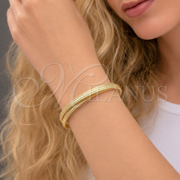 Aro Individual 07.213.0027 Oro Laminado, Diamantado, Tono Dorado (Grosor 09.8 MM, Talla 1 (1,50 de Diámetro))