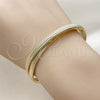 Aro Individual 07.213.0027 Oro Laminado, Diamantado, Tono Dorado (Grosor 09.8 MM, Talla 1 (1,50 de Diámetro))