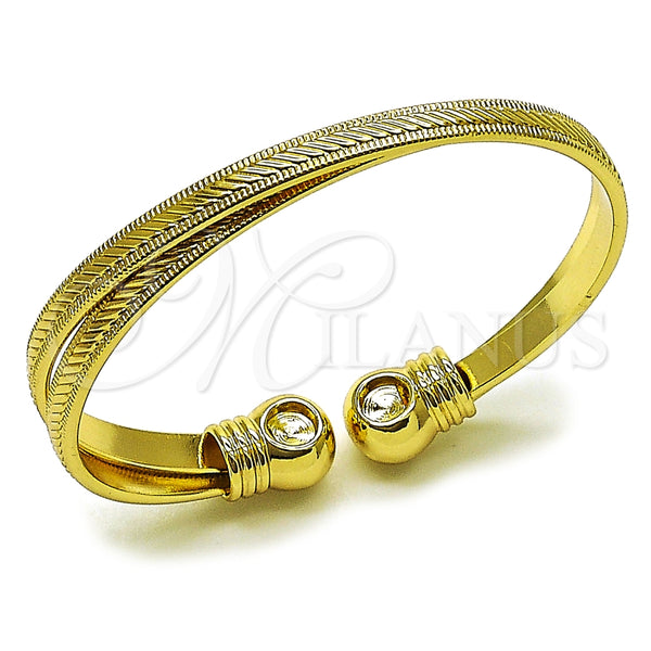 Aro Individual 07.213.0027 Oro Laminado, Diamantado, Tono Dorado (Grosor 09.8 MM, Talla 1 (1,50 de Diámetro))