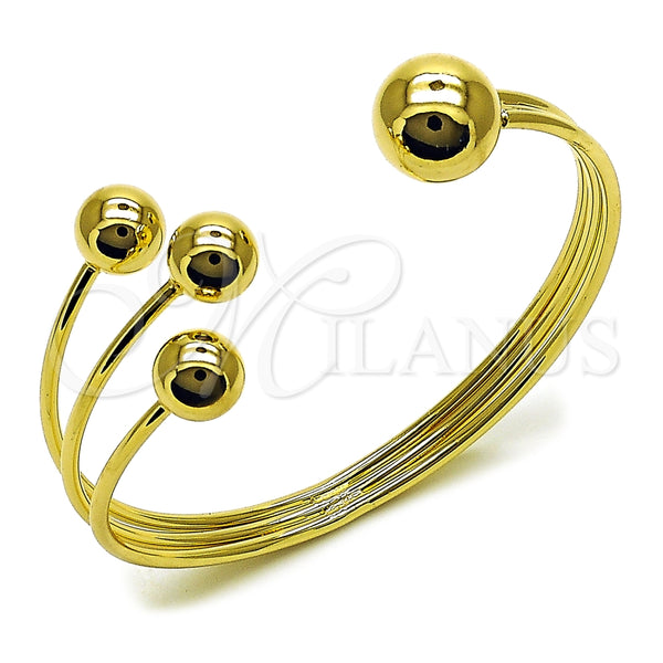 Aro Individual 07.213.0028 Oro Laminado, Diseño de Bola, Pulido, Tono Dorado (Grosor 06.2 MM, Talla Unica)