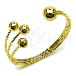 Aro Individual 07.213.0028 Oro Laminado, Diseño de Bola, Pulido, Tono Dorado (Grosor 06.2 MM, Talla Unica)