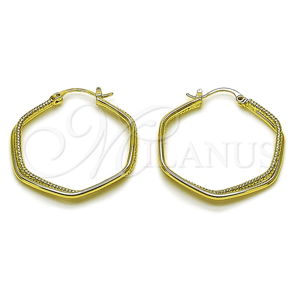Argolla Mediana 02.213.0941.30 Oro Laminado, Diamantado, Tono Dorado