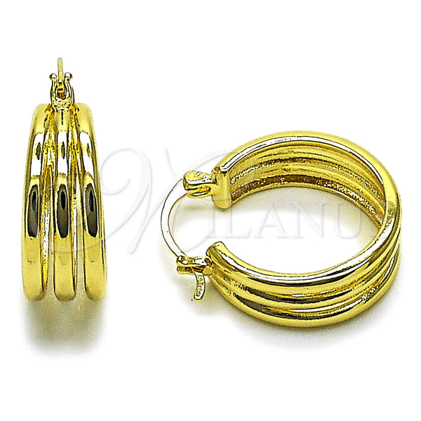 Argolla Pequeña 02.213.0943.25 Oro Laminado, Pulido, Tono Dorado