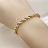 Pulsera Básica 5.222.033.06 Oro Laminado, Diseño de Rope, Pulido, Tono Dorado (Grosor 04.8 MM, 6 Pulgadas de Largo)