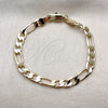 Pulsera Básica 5.222.014.06 Oro Laminado, Diseño de Figaro, Pulido, Tono Dorado (Grosor 05.3 MM, 6 Pulgadas de Largo)