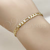 Pulsera Básica 5.222.015.06 Oro Laminado, Diseño de Figaro, Pulido, Tono Dorado (Grosor 04.5 MM, 6 Pulgadas de Largo)