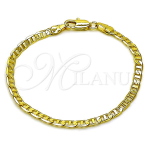 Pulsera Básica 5.222.026.06 Oro Laminado, Diseño de Mariner, Pulido, Tono Dorado (Grosor 03.5 MM, 6 Pulgadas de Largo)