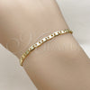 Pulsera Básica 04.213.0030.06 Oro Laminado, Diseño de Mariner, Pulido, Tono Dorado (Grosor 03 MM, 6 Pulgadas de Largo)
