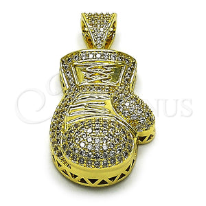 Dije Elegante 05.459.0018 Oro Laminado, con Zirconia Cubica Blanca, Pulido, Tono Dorado