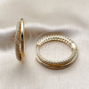 Argolla Huggie 02.204.0087.35 Oro Laminado, con Zirconia Cubica Blanca, Pulido, Tono Dorado