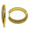 Argolla Huggie 02.204.0087.35 Oro Laminado, con Zirconia Cubica Blanca, Pulido, Tono Dorado