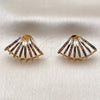 Arete Dormilona 02.204.0096 Oro Laminado, con Zirconia Cubica Multicolor, Pulido, Tono Dorado