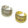Anillo Multi Piedra 01.424.0015.1 Rodio Laminado, Diseño de Clavo, con Micro Pave Blanca, Pulido, Rodinado (Talla Unica)