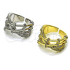 Anillo Multi Piedra 01.424.0018.1 Rodio Laminado, Diseño de Bambu, con Micro Pave Blanca, Pulido, Rodinado (Talla Unica)