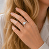 Anillo Multi Piedra 01.424.0019 Rodio Laminado, Diseño de Cluster, con Zirconia Cubica Blanca, Pulido, Rodinado (Talla Unica)