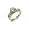 Anillo Multi Piedra 01.424.0019 Rodio Laminado, Diseño de Cluster, con Zirconia Cubica Blanca, Pulido, Rodinado (Talla Unica)
