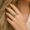 Anillo Multi Piedra 01.317.0002 Oro Laminado, Diseño de Baguette y Cluster, con Zirconia Cubica Blanca y Micro Pave Blanca, Pulido, Tono Dorado (Talla Unica)