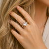 Anillo Multi Piedra 01.317.0006 Oro Laminado, Diseño de Baguette, con Zirconia Cubica Blanca, Pulido, Tono Dorado (Talla Unica)