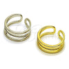 Anillo Multi Piedra 01.266.0084 Oro Laminado, con Micro Pave Blanca, Pulido, Tono Dorado (Talla Unica)