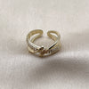Anillo Multi Piedra 01.266.0086 Oro Laminado, con Micro Pave Blanca, Pulido, Tono Dorado (Talla Unica)