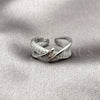 Anillo Multi Piedra 01.266.0086.1 Rodio Laminado, con Micro Pave Blanca, Pulido, Rodinado (Talla Unica)