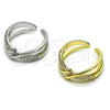 Anillo Multi Piedra 01.266.0086.1 Rodio Laminado, con Micro Pave Blanca, Pulido, Rodinado (Talla Unica)