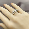 Anillo Multi Piedra 01.266.0087.5 Rodio Laminado, con Zirconia Cubica Blanca, Pulido, Rodinado (Talla Unica)