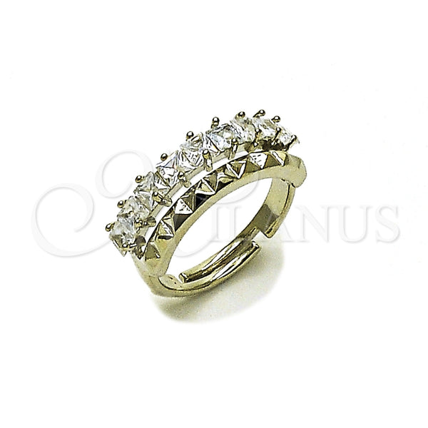 Anillo Multi Piedra 01.266.0087.5 Rodio Laminado, con Zirconia Cubica Blanca, Pulido, Rodinado (Talla Unica)