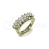 Anillo Multi Piedra 01.266.0087.5 Rodio Laminado, con Zirconia Cubica Blanca, Pulido, Rodinado (Talla Unica)
