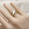 Anillo Multi Piedra 01.266.0088 Oro Laminado, con Zirconia Cubica Blanca, Pulido, Tono Dorado (Talla Unica)