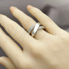 Anillo Multi Piedra 01.266.0088.1 Rodio Laminado, con Zirconia Cubica Blanca, Pulido, Rodinado (Talla Unica)