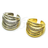Anillo Multi Piedra 01.266.0090.1 Rodio Laminado, con Micro Pave Blanca, Pulido, Rodinado (Talla Unica)