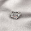 Anillo Multi Piedra 01.266.0094 Oro Laminado, Diseño de Baguette, con Zirconia Cubica Blanca, Pulido, Tono Dorado (Talla Unica)
