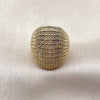 Anillo Multi Piedra 01.266.0096 Oro Laminado, con Zirconia Cubica Blanca, Pulido, Tono Dorado (Talla Unica)