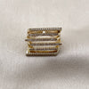 Anillo Multi Piedra 01.266.0097 Oro Laminado, con Zirconia Cubica Blanca, Pulido, Tono Dorado (Talla Unica)