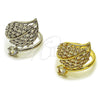 Anillo Multi Piedra 01.266.0098.1 Rodio Laminado, Diseño de Oja y Baguette, con Zirconia Cubica Blanca, Pulido, Rodinado (Talla Unica)