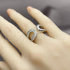 Anillo Multi Piedra 01.266.0063.1 Rodio Laminado, Diseño de Baguette y Gota, con Zirconia Cubica Blanca, Pulido, Rodinado (Talla Unica)