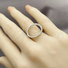 Anillo Multi Piedra 01.266.0103.1 Rodio Laminado, con Micro Pave Blanca, Pulido, Rodinado (Talla Unica)
